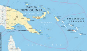 Political map of Papua New Guinea